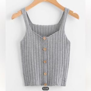 Cute simple gray tank top